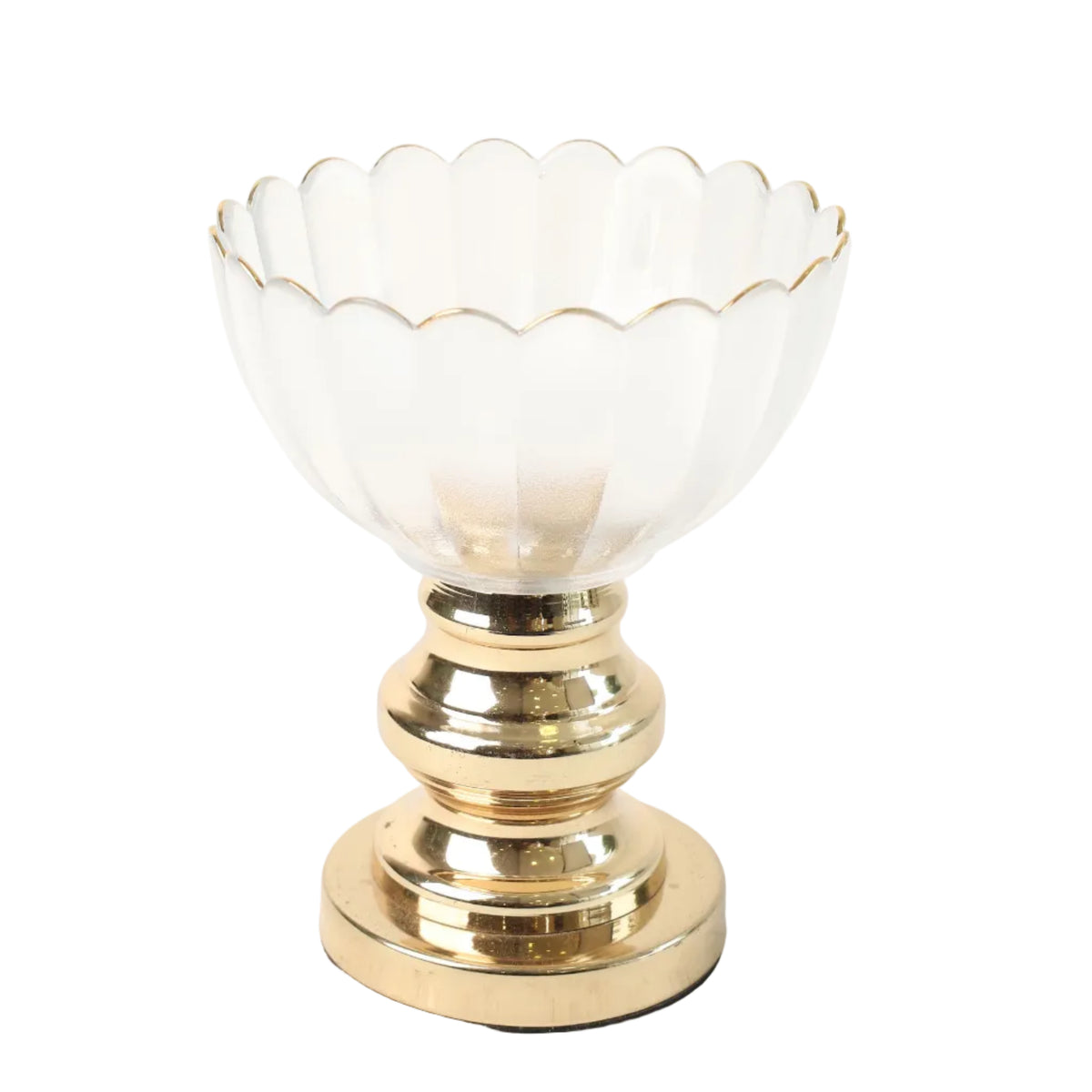 Decorative Bowl with Gilded Pedestal at Zubaidas Homestore - The Largest Collection of Decor In Pakistan