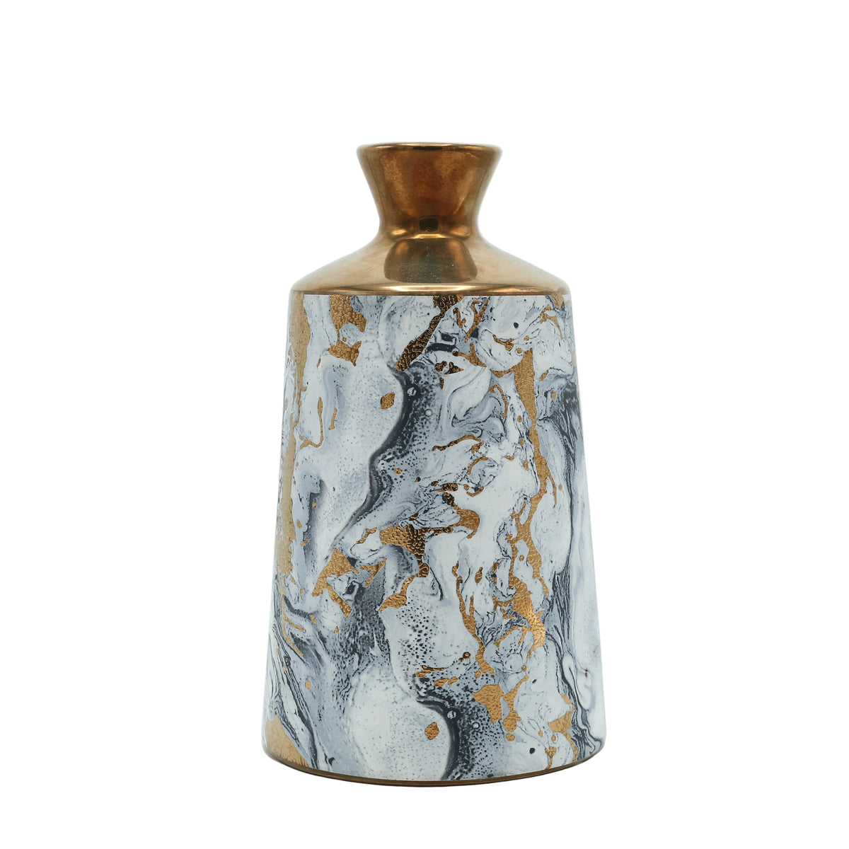 Decorative Ceramic Vase with Marble Swirl Design at Zubaidas Homestore - House of Largest Collection Of Decor In Pakistan