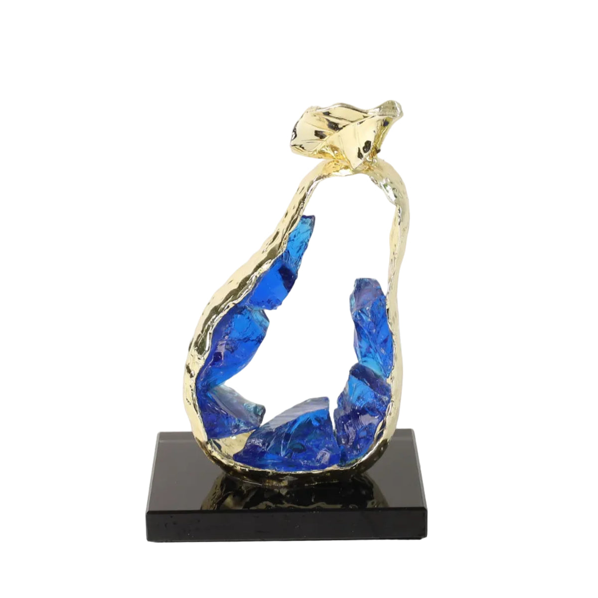 Decorative Pear with Blue Gemstone Sculpture at Zubaidas Homestore Pakistan