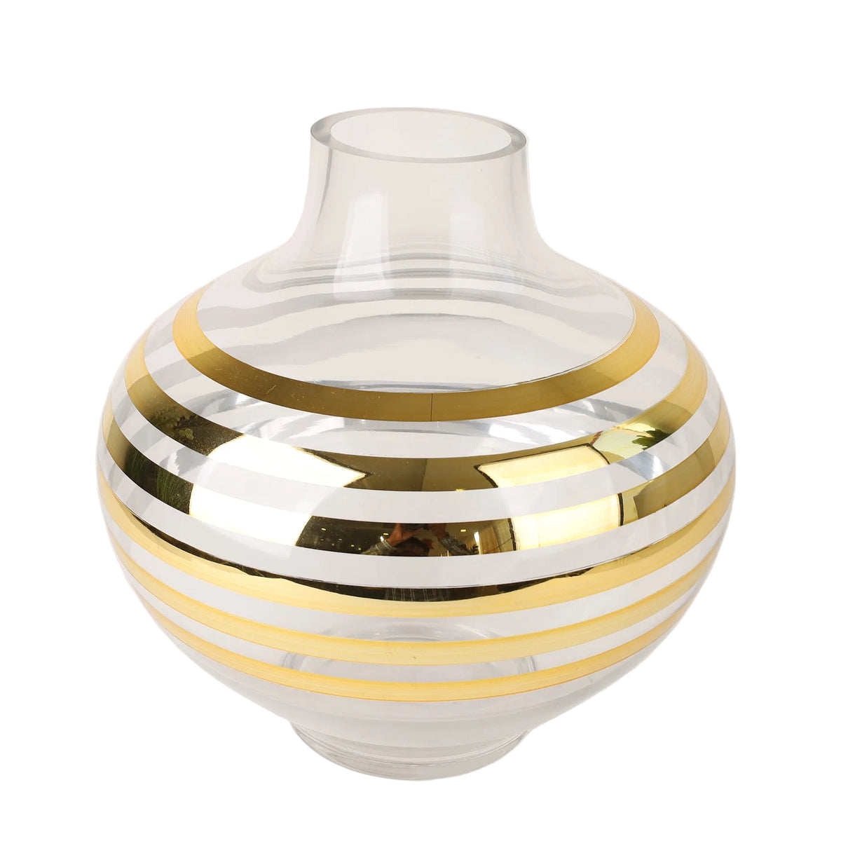 Decorative Striped Glass Vase at Zubaidas Homestore Pakistan