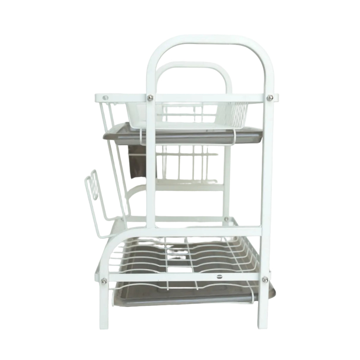 Dish Drying Rack 2 Tier Iron White 42cm at Zubaidas Homestore. The Largest Homeshop in Pakistan