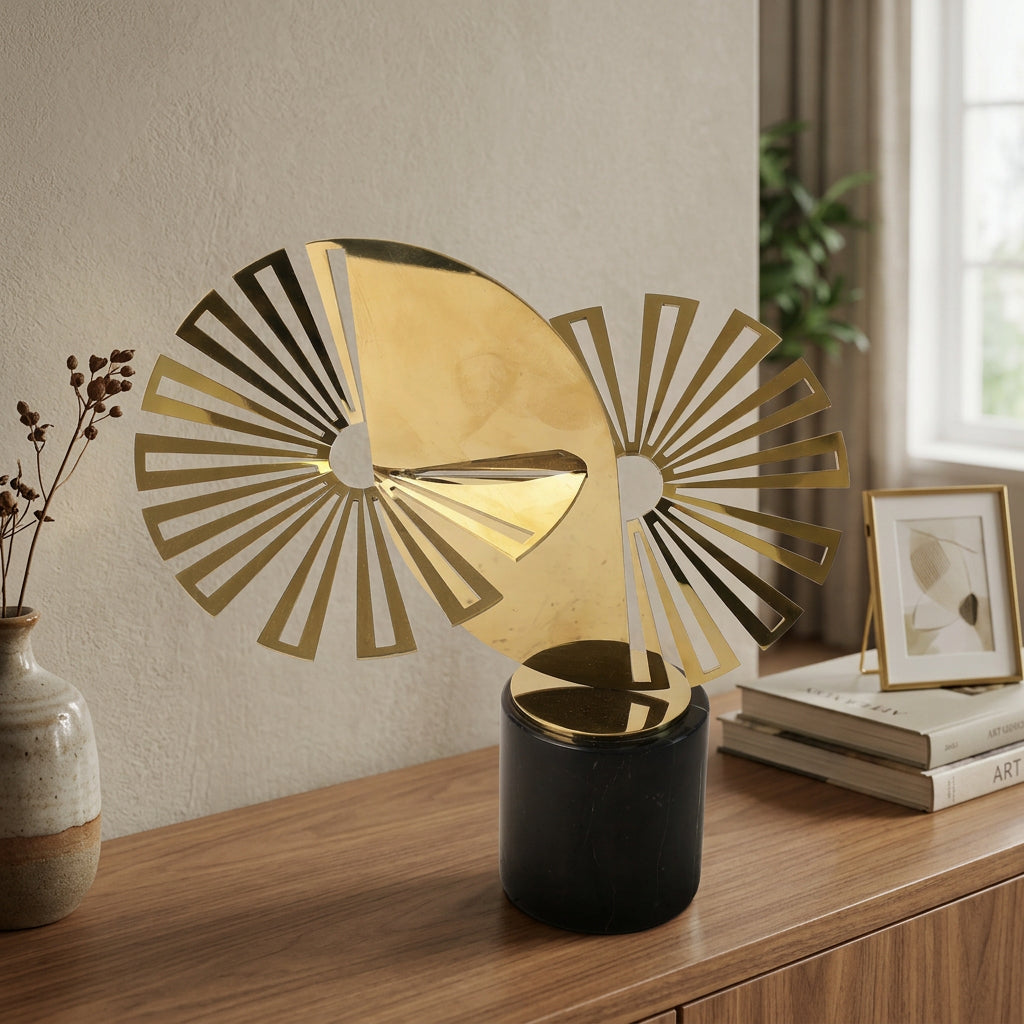 Dual Sunburst Decorative Sculpture at Zubaidas Homestore