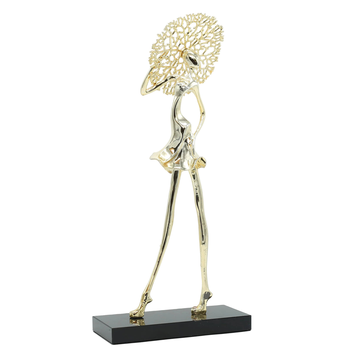 Elegance Lady Figurine Golden at Zubaidas Homestore - The Largest Collection of Decor In Pakistan