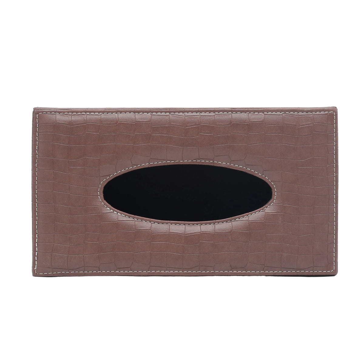 Elegant Crocodile Textured Leather Tissue Box Holder at Zubaidas Homestore. The Largest Home Shop in Pakistan