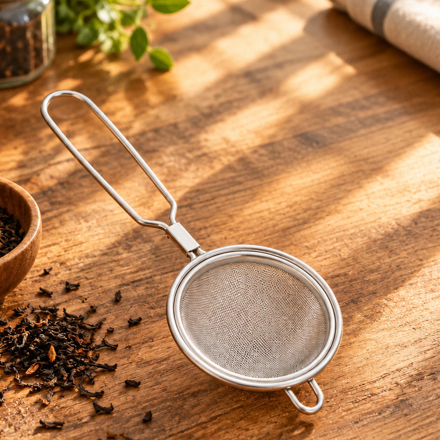 Elegant Stainless Steel Strainer 9cm at Zubaidas Homestore