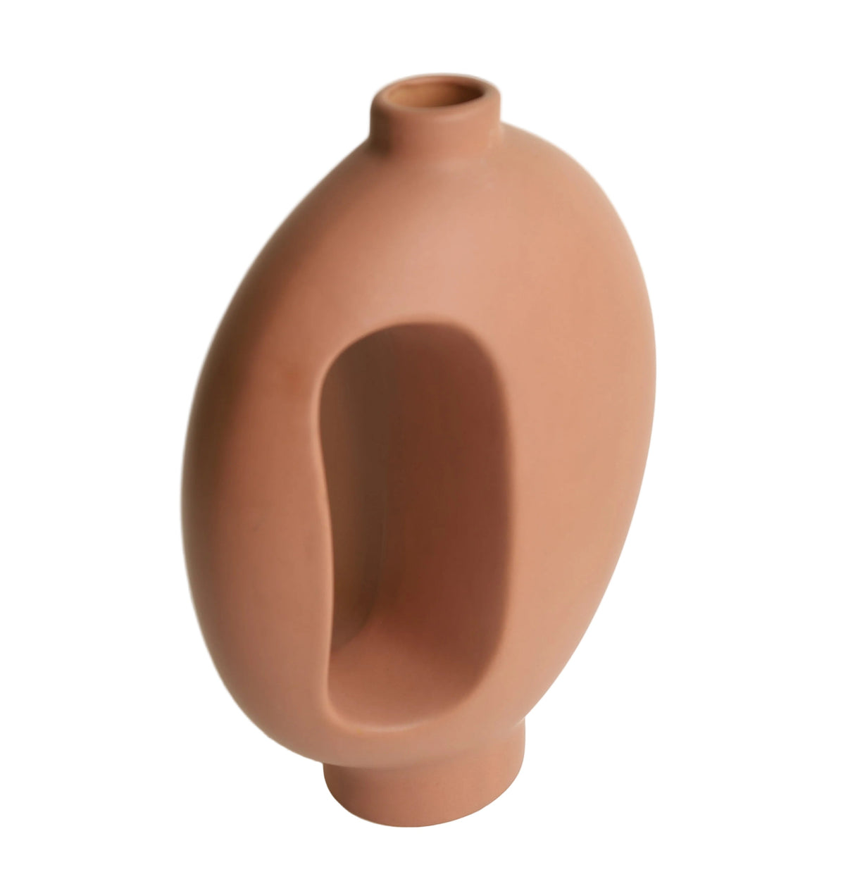 Florero Terracotta Hollow Abstract Vase at zubaidas Homestore Online Pakistan