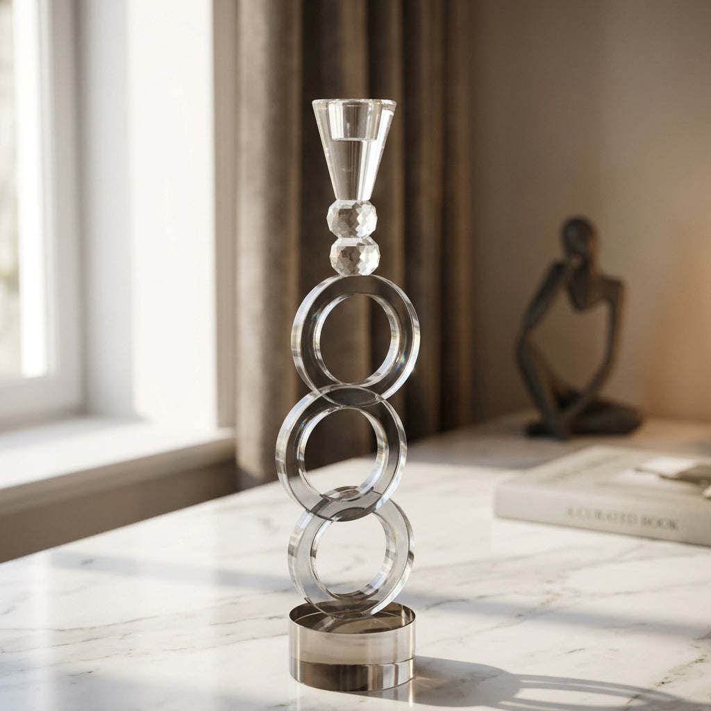 Geometric Crystal Ring Candle Holder at Zubaidas Homestore