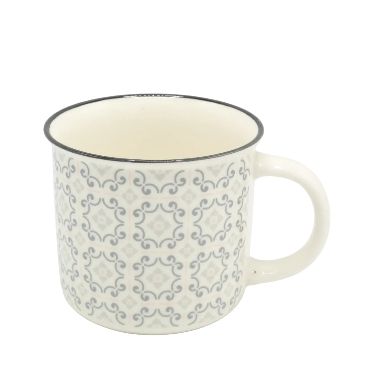 Geometric Pattern Ceramic Coffee Mug 420ml at Zubaidas Homestore. The Largest Homestore in Pakistan