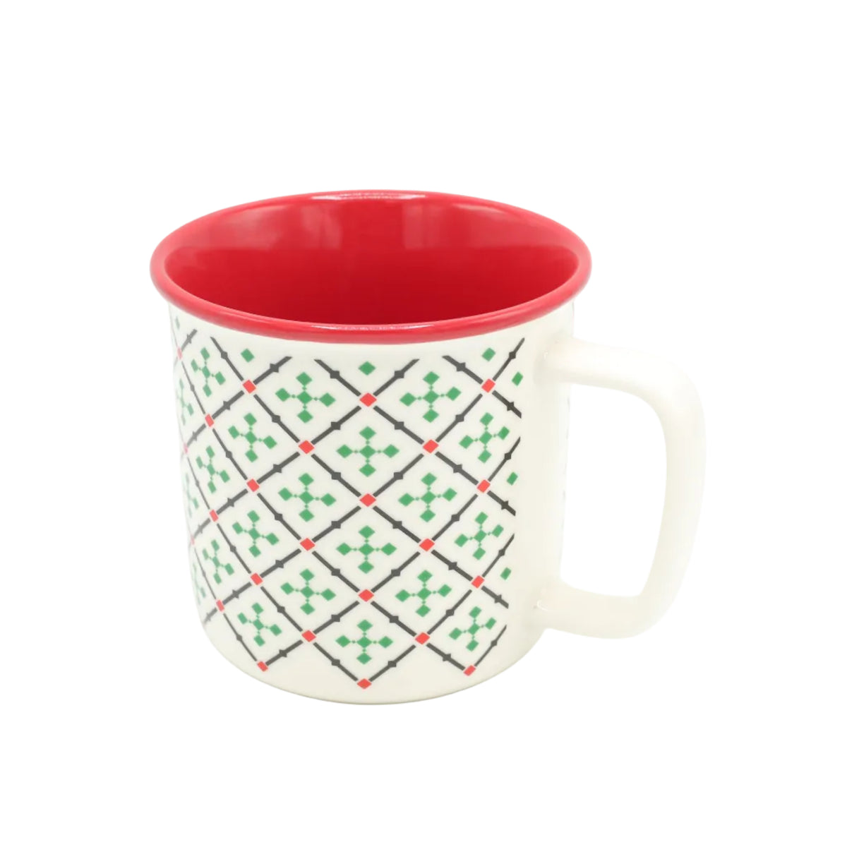 Geometric Pattern Porcelain Coffee Mug 500ml at Zubaidas Homestore Pakistan