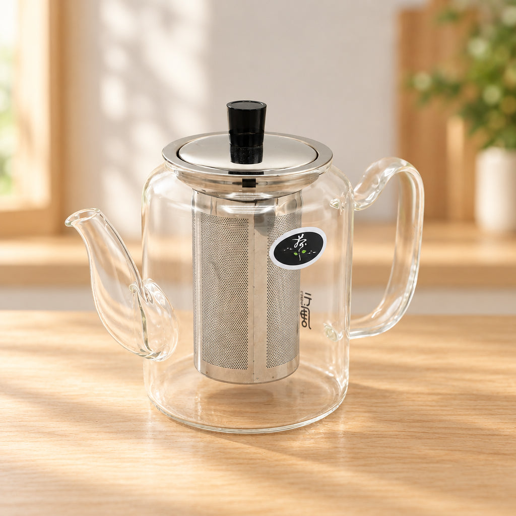 Glass Teapot with Stainless Steel Infuser 600ml at Zubaidas Homestore