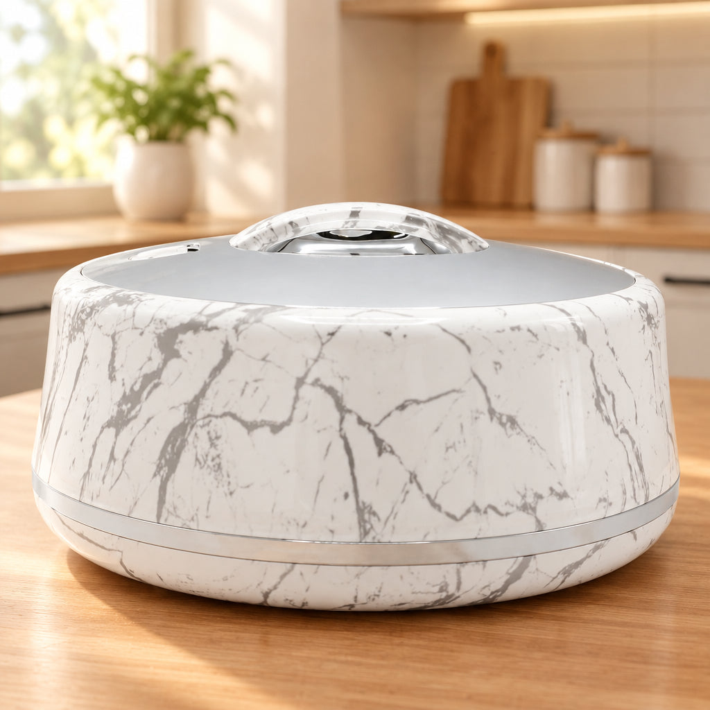 Golden Fire Insulated Hotpot 5 Liter White and Silver at Zubaidas Homestore