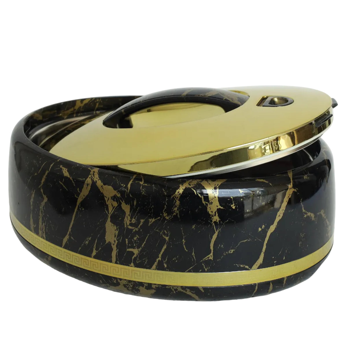 Golden Fire Marble Finish Food Warmer 5.5 Liters Black and Gold at Zubaidas Homestore Best for Home Shopping