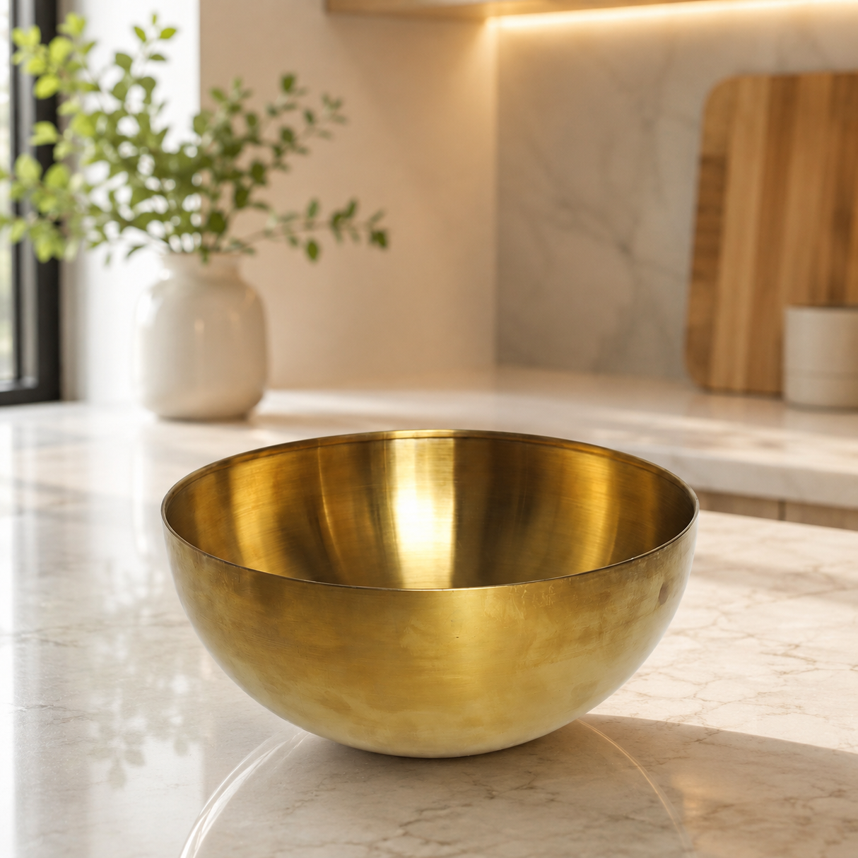 Greavy Stainless Steel Bowl 28cm Golden at Zubaidas Homestore