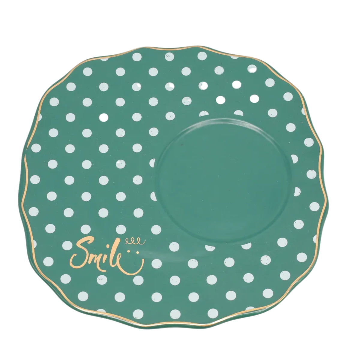 Polka Dot Ceramic Mug Green with Round Tray at Zubaidas Homestore. Best Online Homestore in Pakistan
