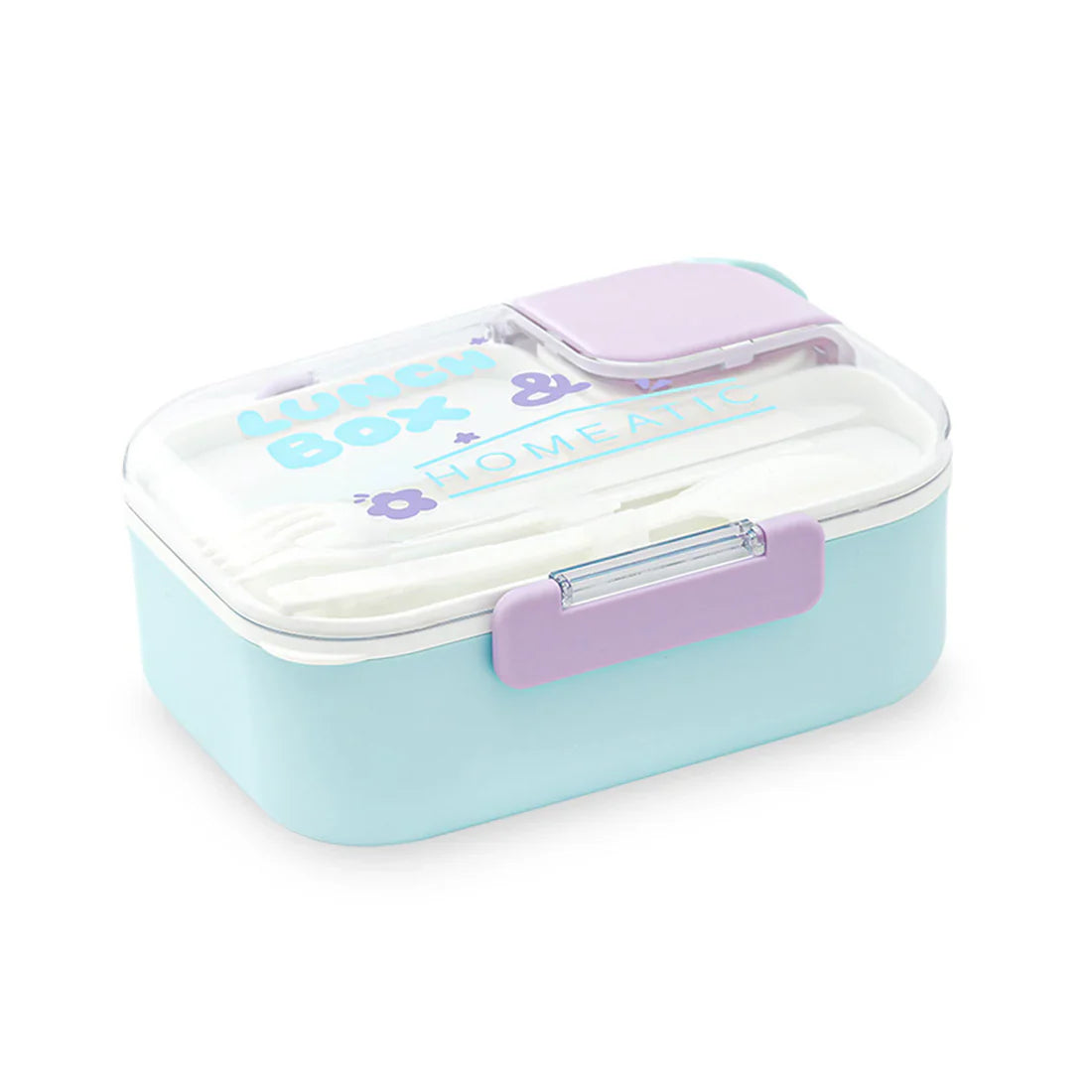 Homeatic Delux Plastic Blue 1100 ML Lunch Box with Cutlery at Zubaidas Home Store