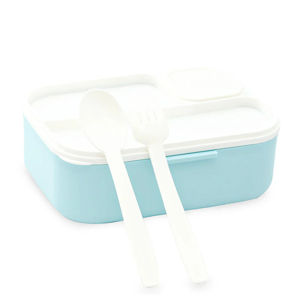 Homeatic Delux Plastic Blue 1100 ML Lunch Box with Cutlery at Zubaidas Home Store Online Pakistan