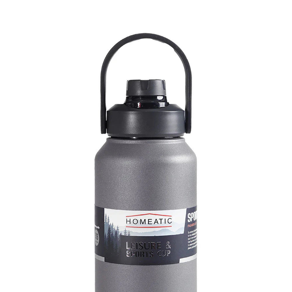 Homeatic Leisure and Sports Vacuum Flask 1300ML Grey Steel Water Bottle at Zubaidas Homestore Online Pakistan