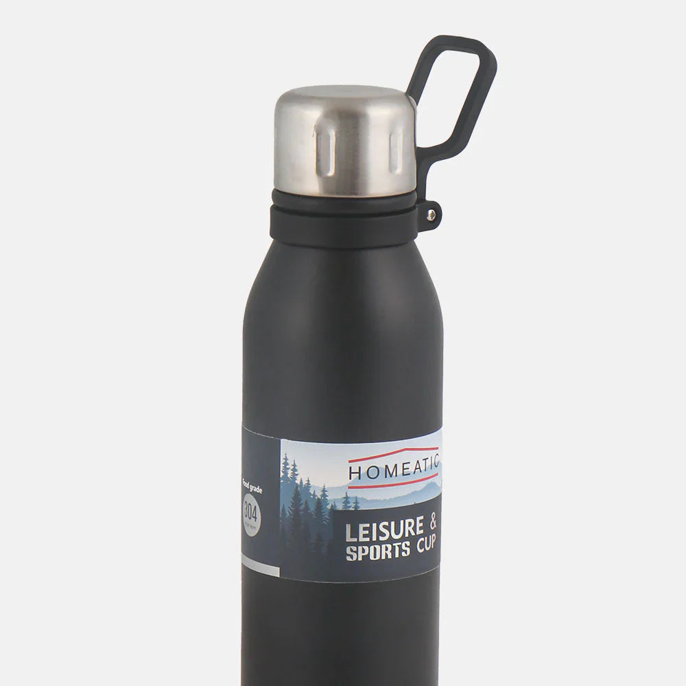 Homeatic Leisure and Sports Vacuum Flask 700ML Black Steel Water Bottle at Zubaidas Homestore Official Pakistan