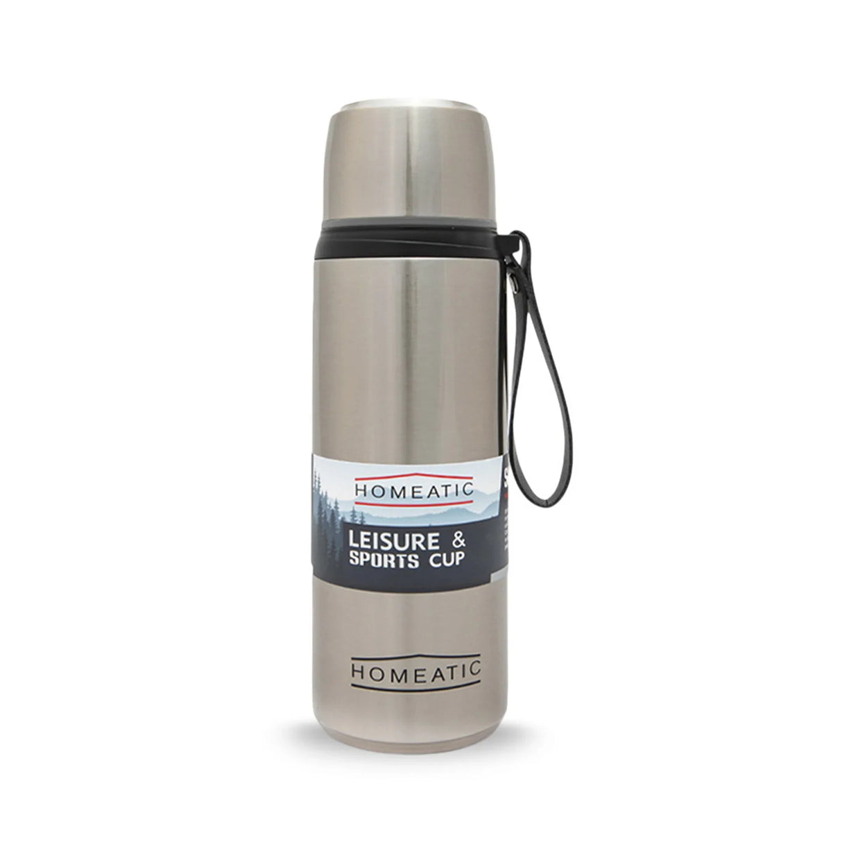 Homeatic Leisure and Sports Vacuum Flask 750ML Silver Steel Water Bottle at Zubaidas Homestore
