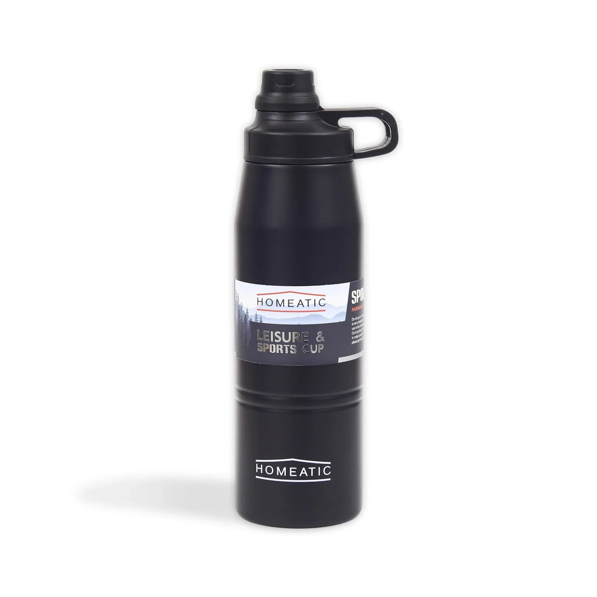 Homeatic Leisure and Sports Vacuum Flask 900ML Black Steel Water Bottle at Zubaidas Homestore