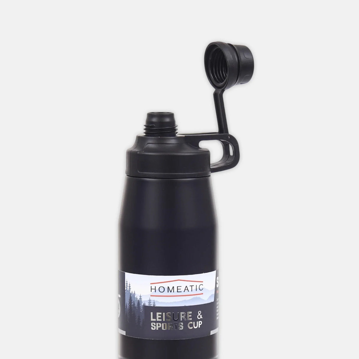 Homeatic Leisure and Sports Vacuum Flask 900ML Black Steel Water Bottle at Zubaidas Homestore Pakistan