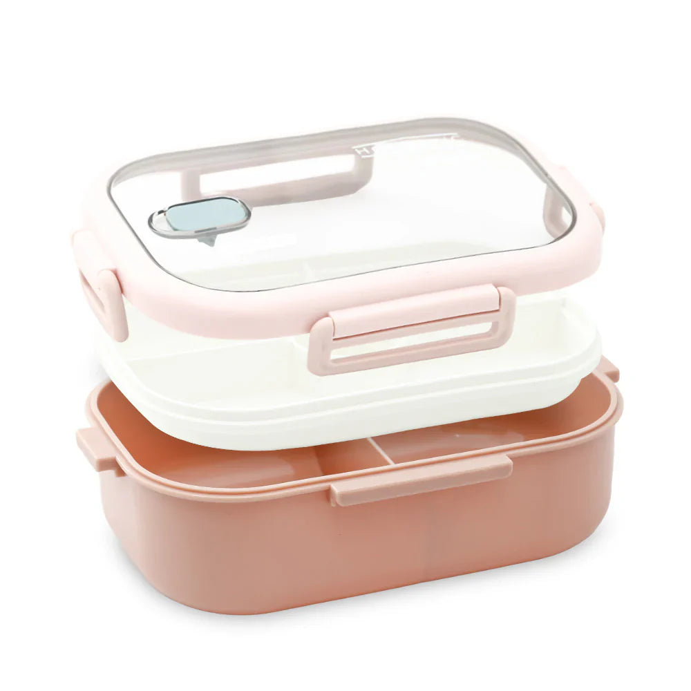 Homeatic Plastic Pink 1100 ML Lunch Box with Cutlery at Zubaidas Homestore Pakistan