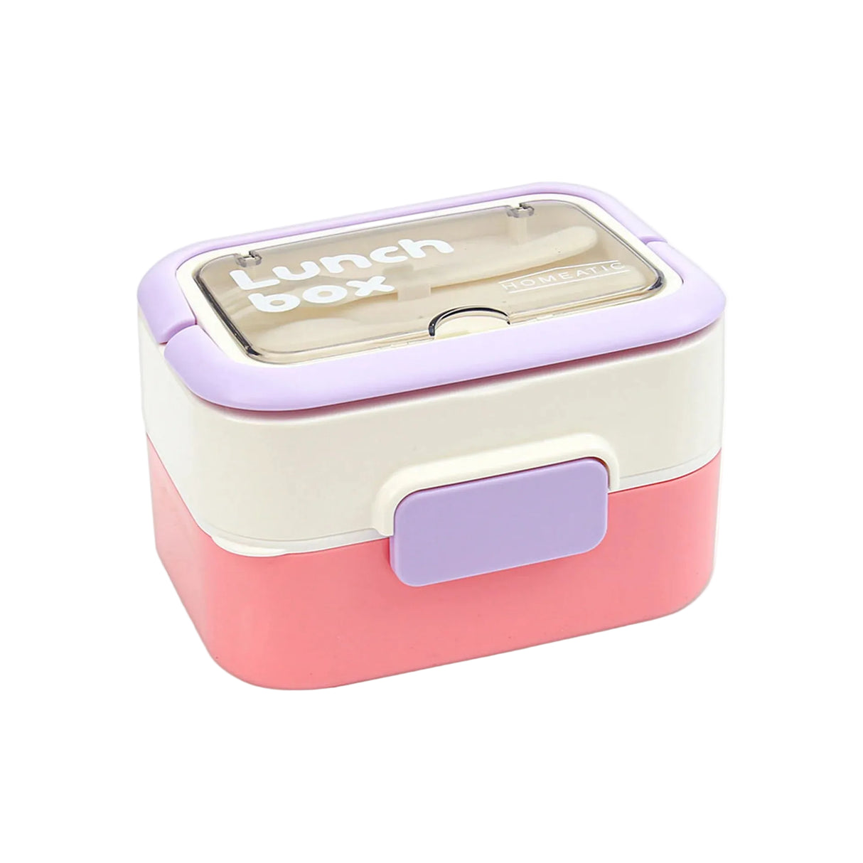 Homeatic Stackable Multi-Tier Stainless Steel Pink Lunch Box 200*2 + 600ml at Zubaidas Homestore