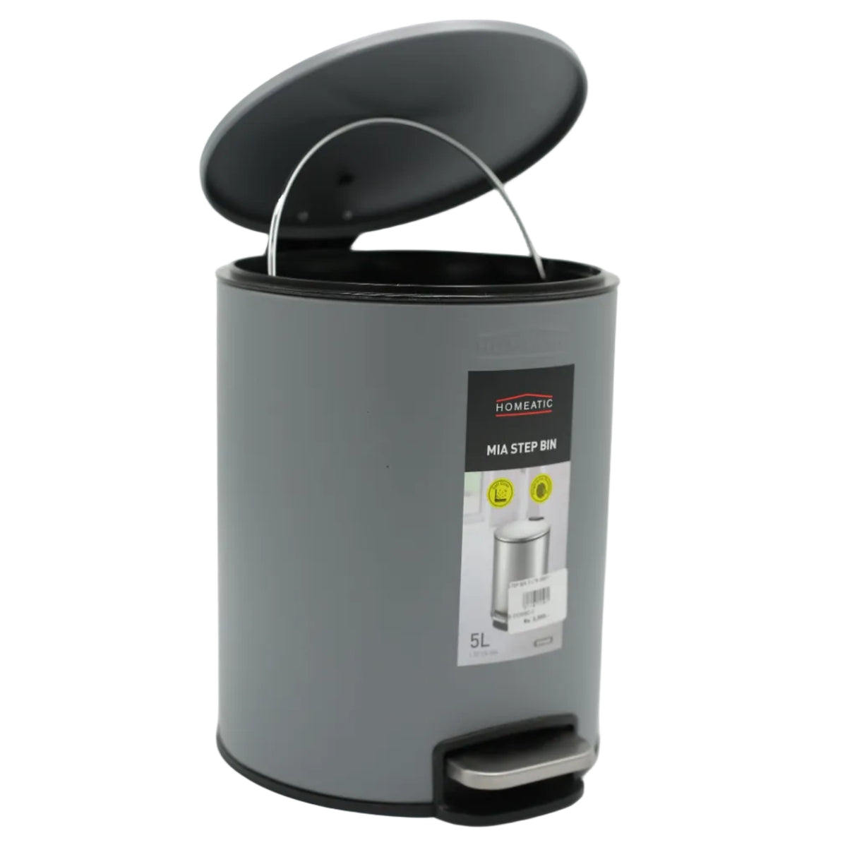 Homeatic Stainless Steel Hydraulic Pedal Dustbin at Zubaidas Homestore - House of the Biggest Collection of Dust Bin in Pakistan