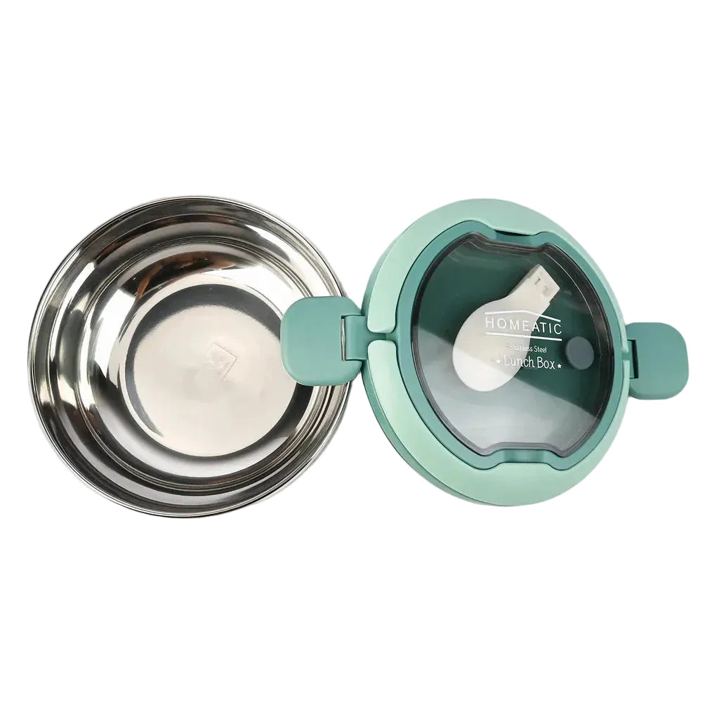 Homeatic Stainless Steel Lunch Box with Spoon 750ml Green at Zubaidas Homestore Online Pakistan