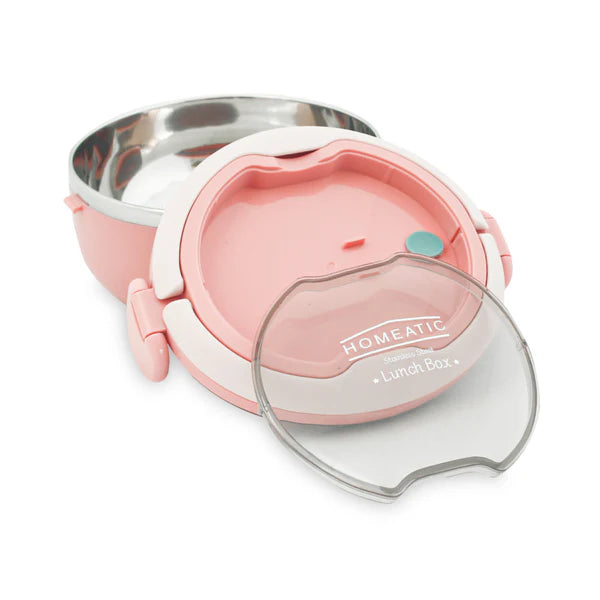 Homeatic Stainless Steel Lunch Box with Spoon 750ml Pink at Zubaidas Homestore Online Pakistan