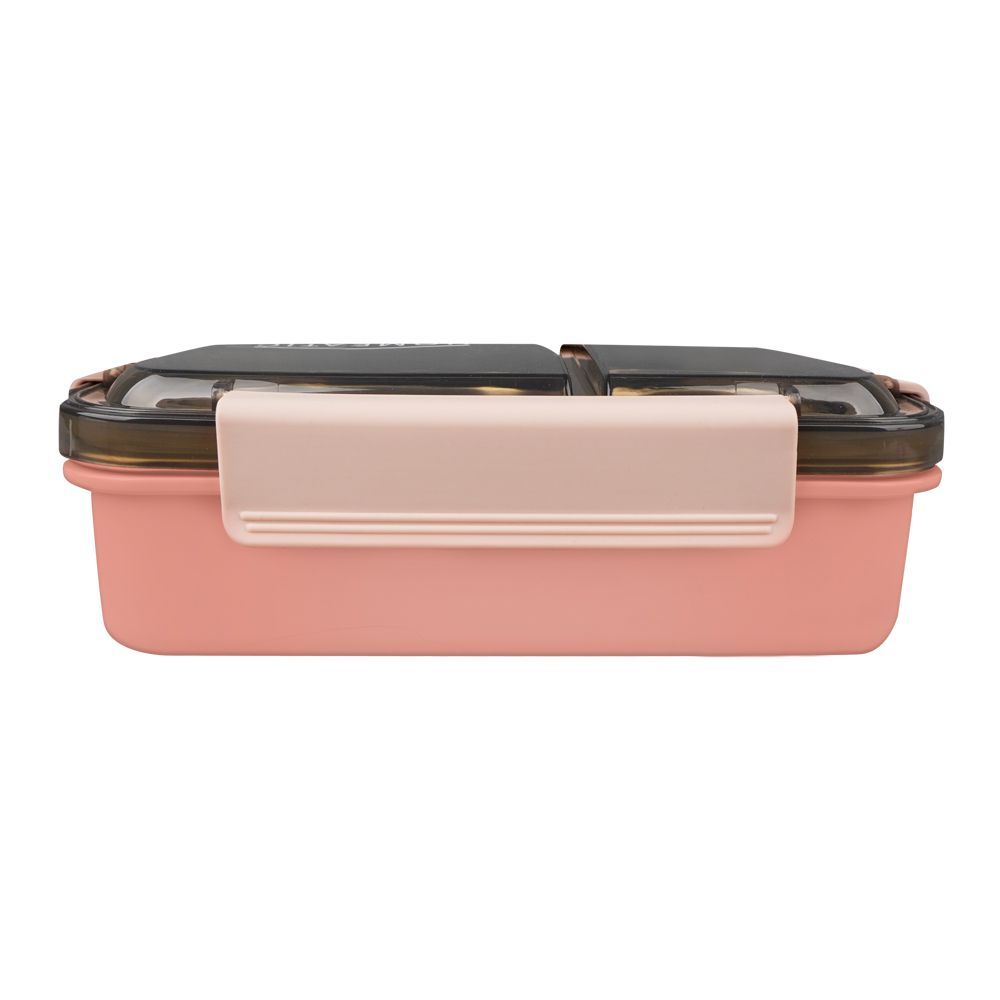 Homeatic Stainless Steel Lunch Box with Two Compartments Pink at Zubaidas Best Homestore in Pakistan