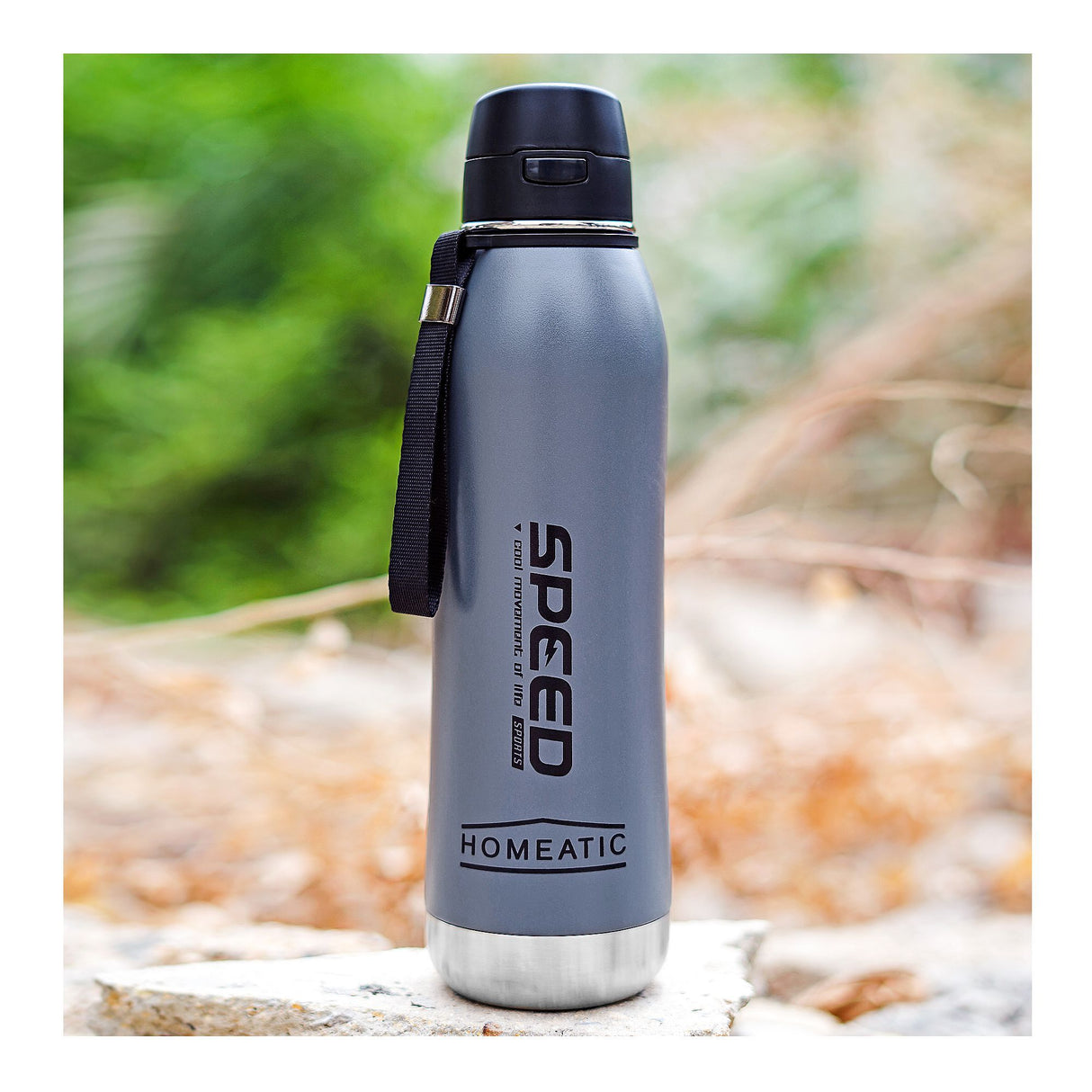 Homeatic Stainless Steel Water Bottle 800ml Grey B-HKA-061 at Zubaidas Homestore Pakistan
