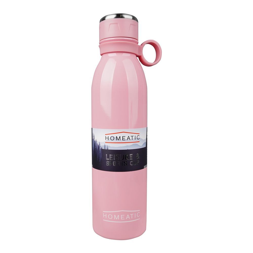 Homeatic Steel Water Bottle 750ml Pink HKA-030 Zubaidas Homestore