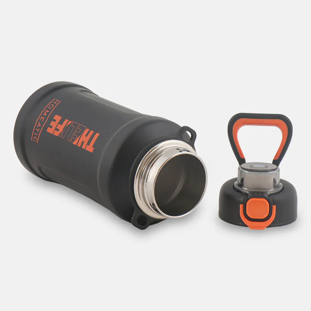 Homeatic The Life Vacuum Flask 1000ML Black Steel Water Bottle at Zubaidas Best Online Home Store in Pakistan