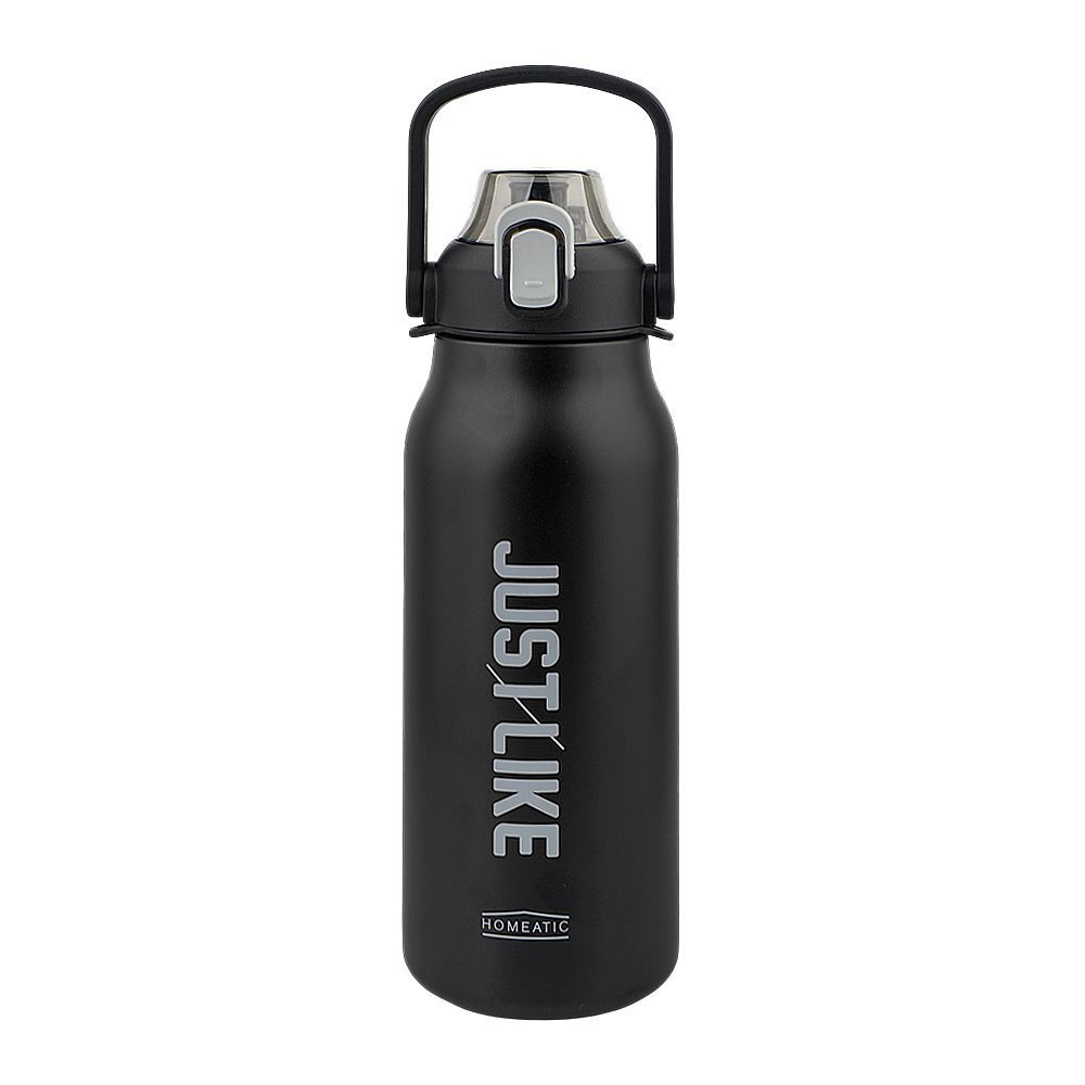Homeatic Vaccum Flask- Black Steel Water Bottle 1800ML at Zubaidas Homestore