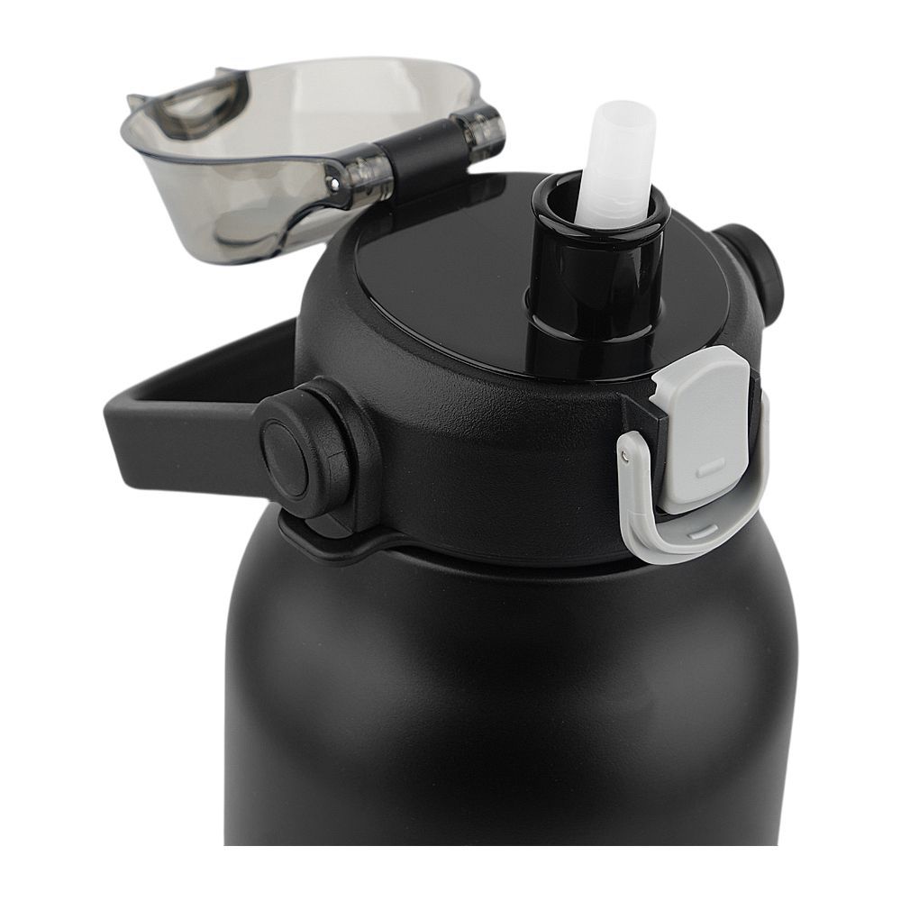 Homeatic Vaccum Flask- Black Steel Water Bottle 1800ML at Zubaidas The Best Homestore in Pakistan