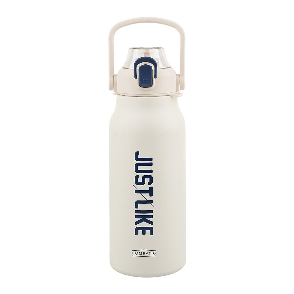 Homeatic Vaccum Flask- White Steel Water Bottle 1800ML at Zubaidas Homestore