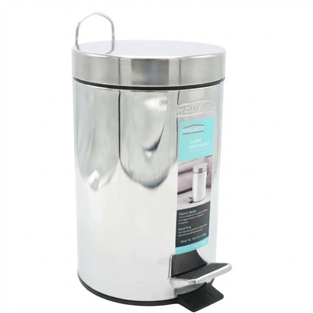 Homeatic Waste Bin Stainless Steel 3 Liters at Zubaidas Homestore Pakistan