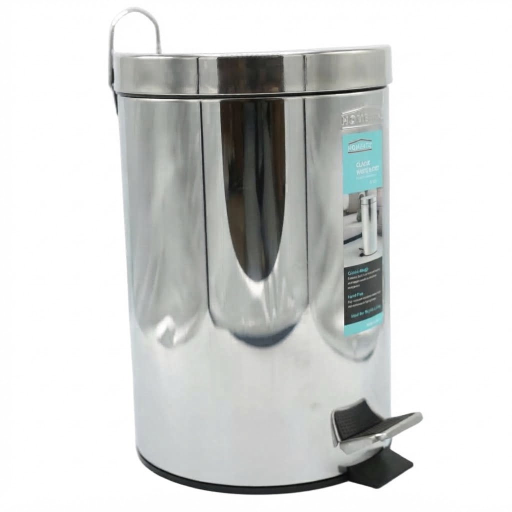 Homeatic Waste Bin Steel 7 Liters at Zubaidas Homestore Pakistan