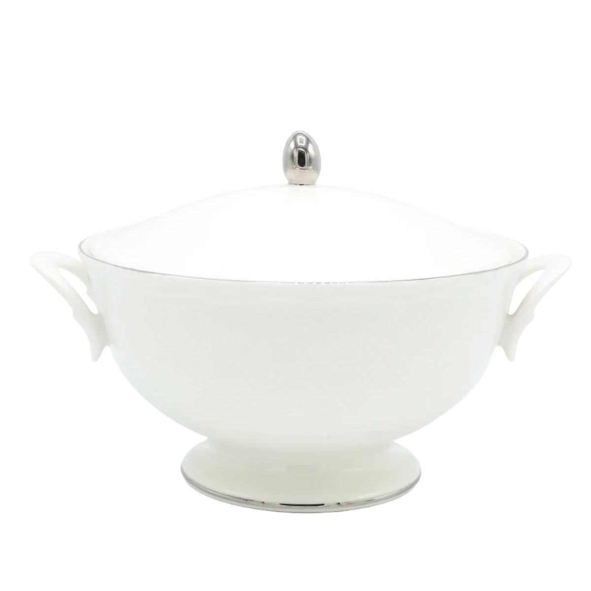 Imperial Bone China Dinner Set 61 Pieces with Silver Trim at Zubaidas Homestore. The Largest Home store in Pakistan