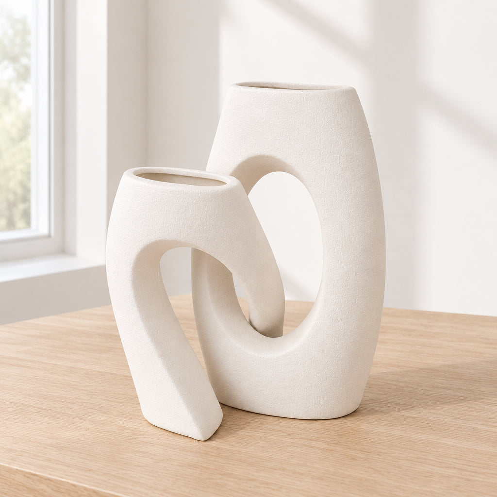 Intersect Tube Decorative Vase Set 2 Pieces at Zubaidas Homestore