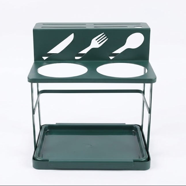 Iron Dual Cup Spoon Holder Utensil Organizer at Zubaidas Homestore Best for Home Shopping
