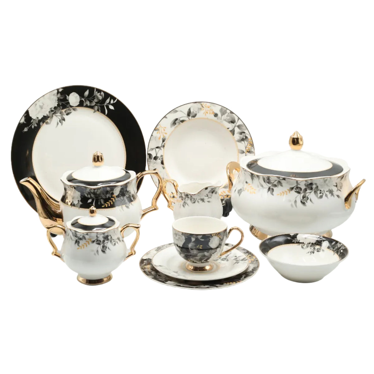 Johnson Bros Floral Pattern Dinner Set 65 Pieces at Zubaidas Homestore