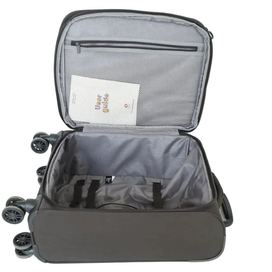Jump Soft Shell Spinner Trolley Luggage Black 51 cm at Zubaidas No.1 Homestore in Pakistan