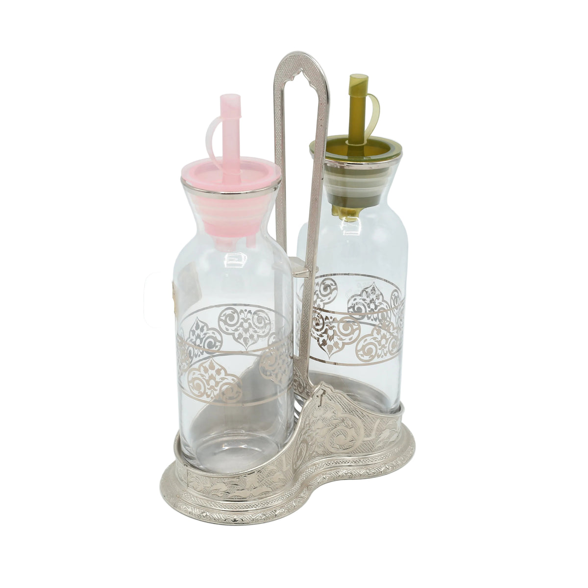 Kitchen Dining Table Oil and Vinegar Cruet Bottles with Stand at Zubaidas Homestore Pakistan
