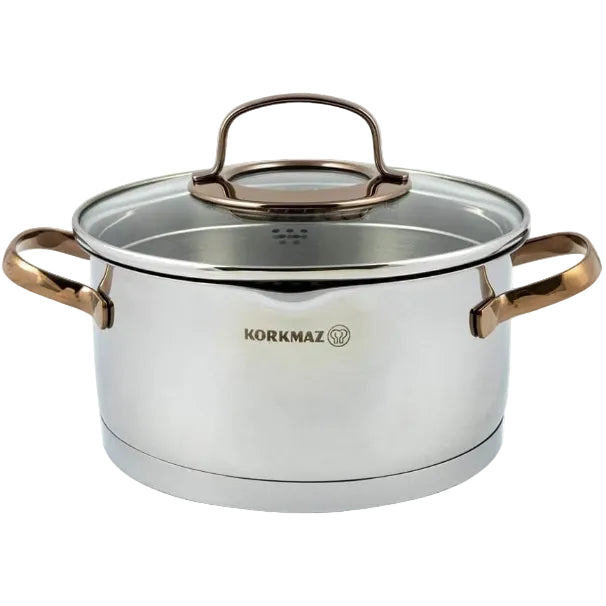 Korkmaz Rosanna Cookware Set 8 Pieces at Zubaidas Homestore - The Largest Collection of Cookware Sets in Pakistan