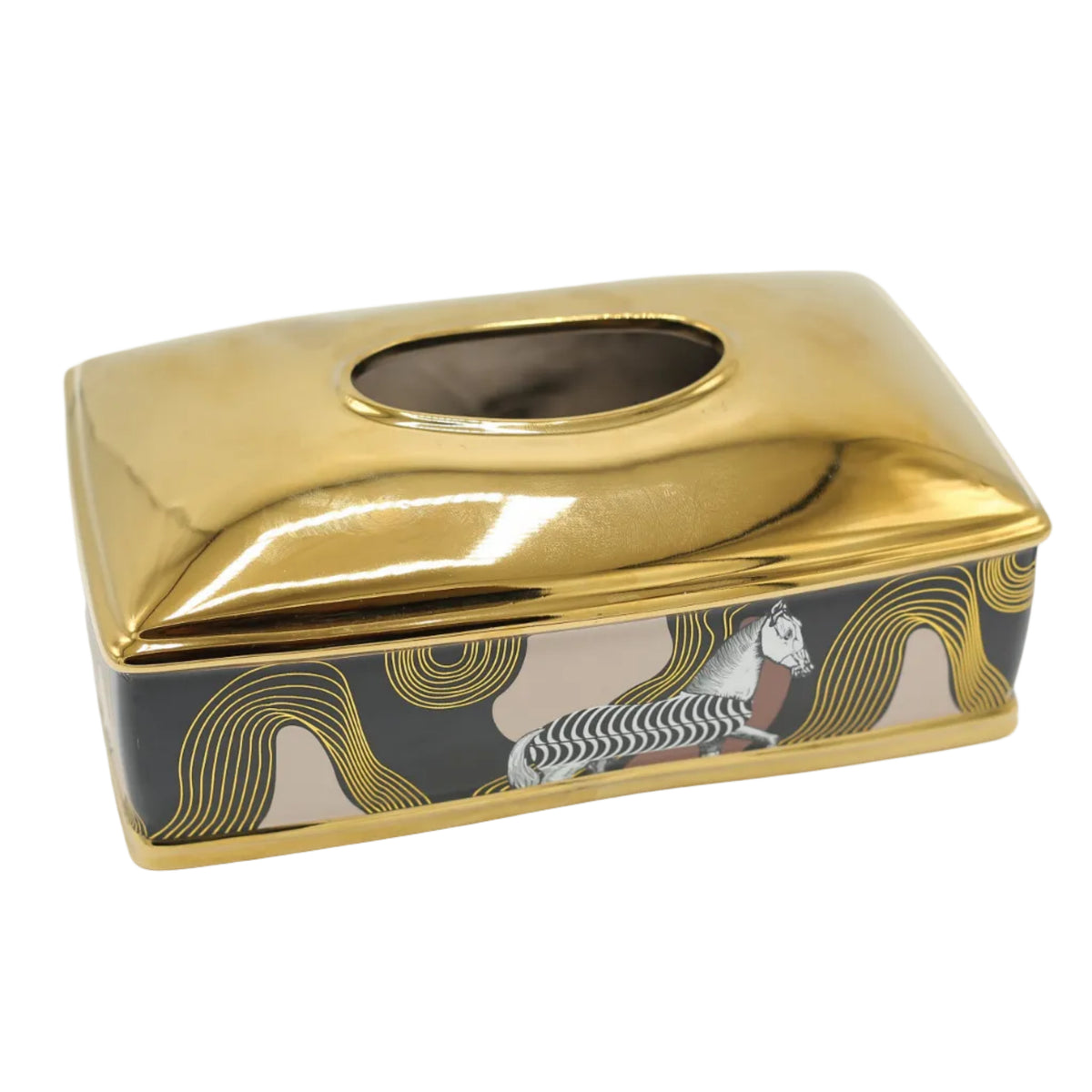 Luxury Art Deco Ceramic Tissue Box at Zubaidas Homestore - The Largest Collection of Decor In Pakistan