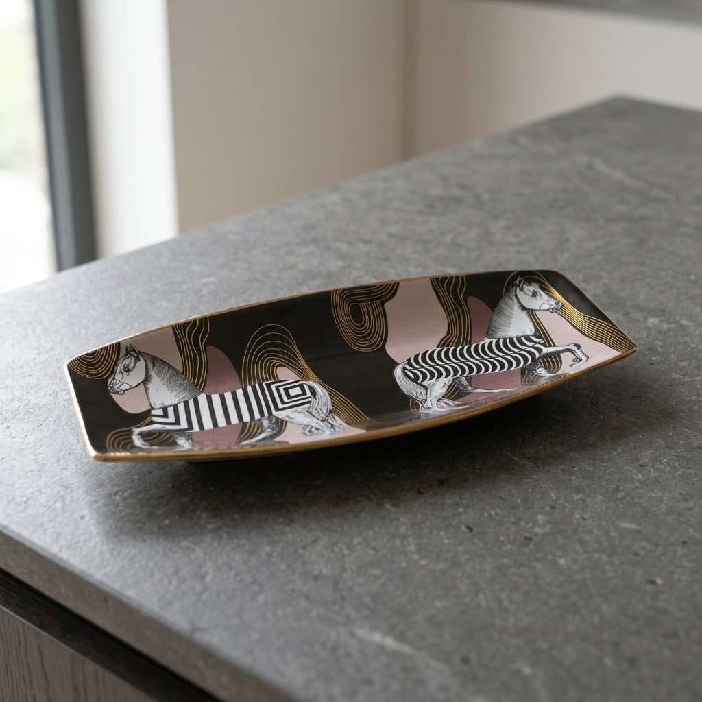 Luxury Art Deco Ceramic Tray at Zubaidas Homestore