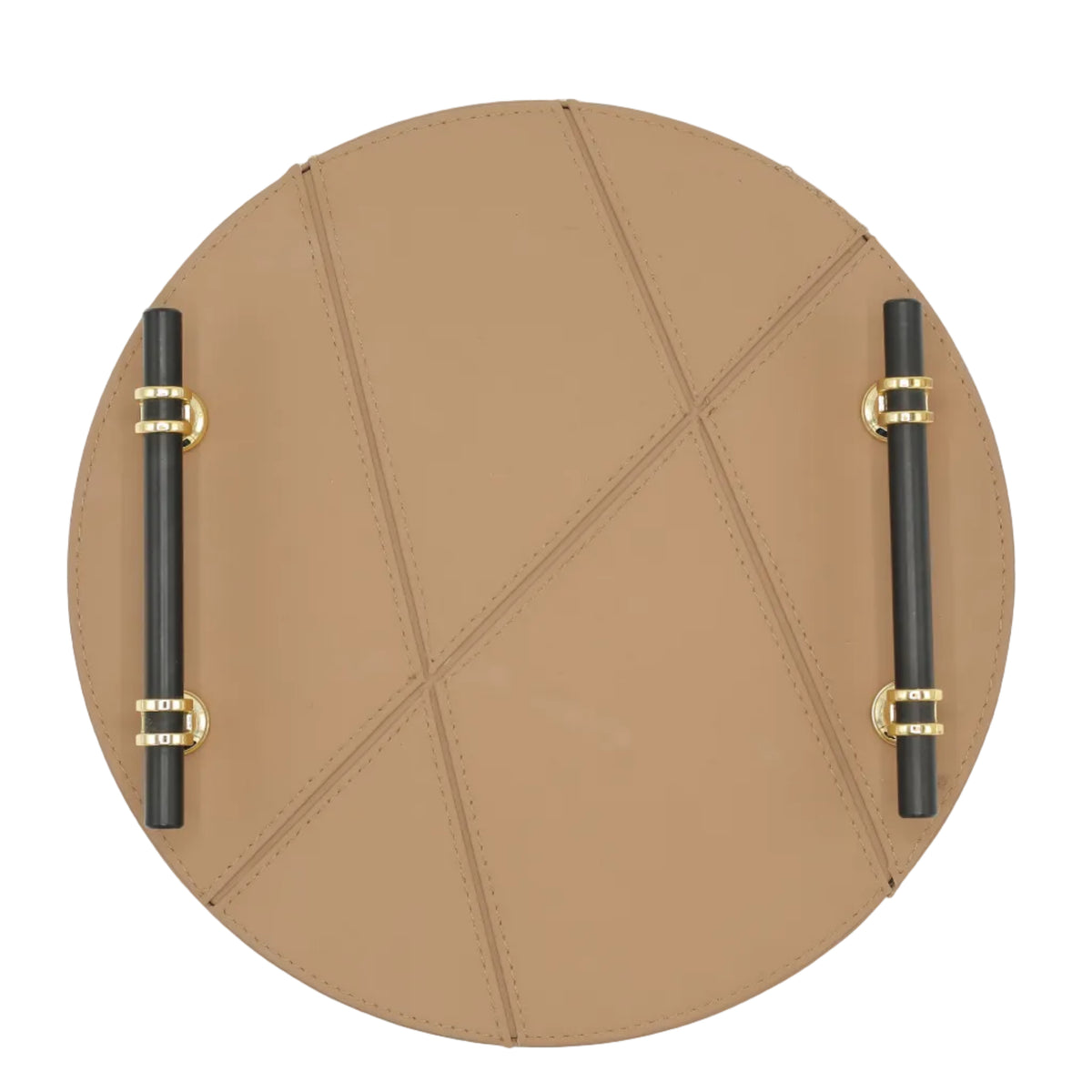 Luxury Faux Leather Round Serving Tray 2 Pieces Set at Zubaidas Homestore. Most Trusted Homestore in Pakistan