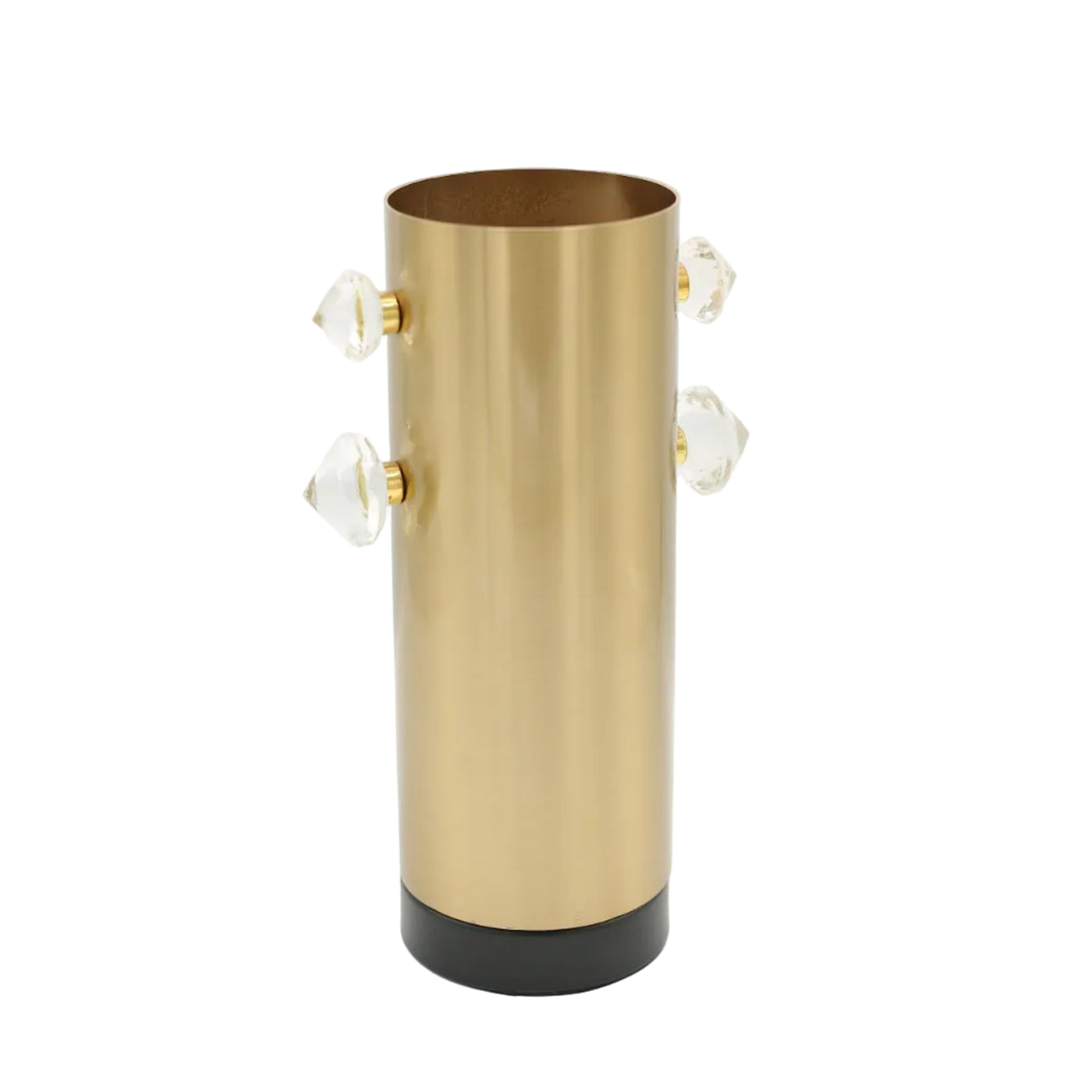 Luxury Metal Vase with Crystal Accents at Zubaidas Homestore - The Largest Collection of Decor In Pakistan